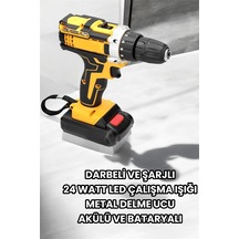 Metal Dişli 24w Akülü Matkap -çift Bataryalı Ve Led Çalışma Işığı İle Tam Set Krgltgs6xv3y7f2cu5s Çok Renkli