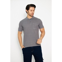 Orange Safety Koyu Gri Kısa Kol Polo Yaka T-shirt