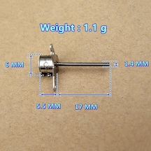 Micro Step Motor Uzun Mil 6X5,5Mm 2 Faz (Dikkat Çok Küçüktür )