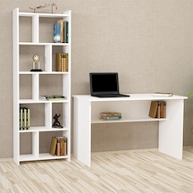 Kalenderdekor1 Kalender Dekor Ellen Snow 120 Cm Çalışma Masası Takımı Beyaz