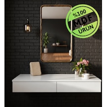 Mdf Makyaj Masası Ve Dresuar 120x30 Cm Çekmeceli Modern Tasarım Beyaz