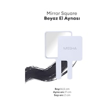 Missha Mirror Square Şık Tasarımlı El Makyaj Aynası Beyaz