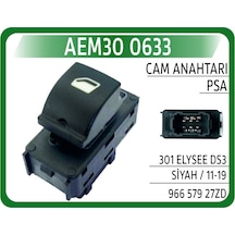 Aem Cam Anahtarı 301 Elysee Ds3 Siyah / 11-19 Aem30 0633 96657927zd