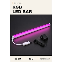 Onerous 100 Cm 12v Rgb Led Bar, Bluetooth, Adaptörlü, Yapışkanlı Çok Renkli