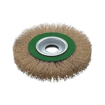 Troy T 27704/125 Saçaklı Daire Fırça, Yeşil/gri/prinç, 125 Mm