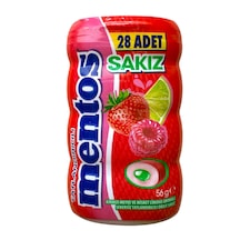 Mentos Kırmızı Meyve Misket Limonlu Draje Sakız 56 G 6 Adet