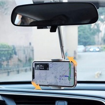 Ayarlanabilir Araç Dikiz Aynası Telefon Tutucu Gps Takip Standı Universal 6-10cm Telefon Tutucu Diğer