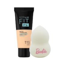 Maybelline Fit Me Matte+Poreless Fondöten 115 Ivory Sünger Seti Maybelline Fit Me Matte+Poreless Fondöten 115 Ivory Sünger Seti