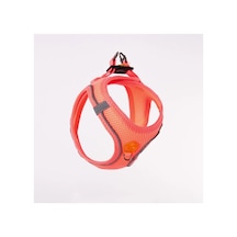 Air Mesh Köpek Göğüs Tasması Reflektörlü Nefes Alan File Kumaş Neon Pembe - Xs Beden Çok Renkli