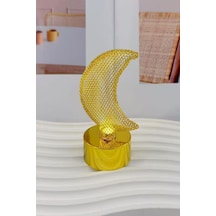 Dekoratif Ay Tasarımlı Mini Led Gece Lambası Model 2 Sarı