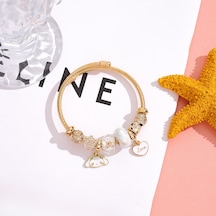 Jzcat Titanyum Bileklik Moda Karikatür Kt Kedi Aşk Kolye Bileklik-ky04