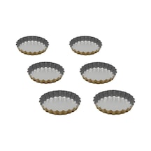 Anto Mini 6'lı Tart Kalıbı Silver Gold 12 Santimetre Çok Renkli