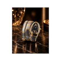 Yılan Model Kadın Kol Saati Her Bileğe Uyumludur Siyah-gold-gümüş - 288676467 Rose Gold