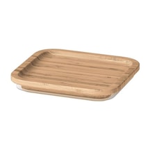 Saklama Kabı Kapağı, Bambu MeridyenDukkan Kare Bambu Kapak 15X15 Cm