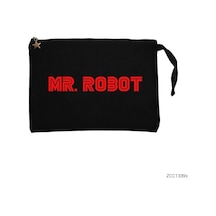 Zepplin Giyim Mr. Robot Siyah Clutch Astarlı Cüzdan / El Çantası