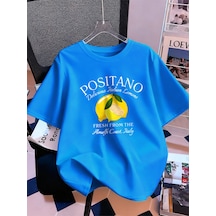 Noıssey Urban Pop Graphic Kadın Tişört Koleksiyonukod 5157 Bebe Mavi