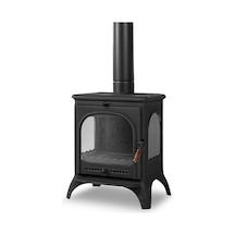 Dorello 3 Tarafı Camlı Pik Döküm Soba Drl-022