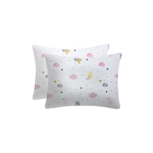 %100 Pamuklu Bebek Yastık Kılıfı 35x45 2 Adet Pembe