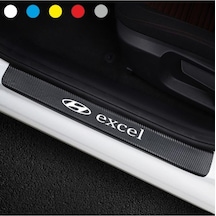 Hyundai Excel İçin Uyumlu Aksesuar Oto Kapı Eşiği Sticker Karbon 4 Adet736