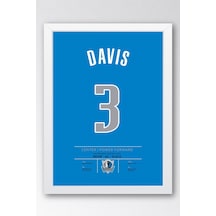 Anthony Davis Forma Çerçeveli Tablo - Nba Dallas Mavericks Jersey