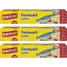 Koroplast Fermuarlı Poşet Büyük Boy 3 x 10'lu 27 x 28 CM
