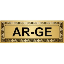 Ar-Ge 7Cmx20Cm Metal Yönlendirme Levhası Altın Renk Metal
