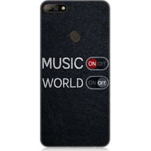 Huawei Y7 2018 Uyumlu Müzik On Desenli Silikon Kılıf