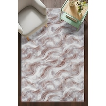 Villadia Home Textile Kaymaz Taban Modern Desen Halı Yolluk Leke Tutmaz Kolay Temizlenir Koridor Salon Yatak Mutfak Odası Vd4044vizon Vizon