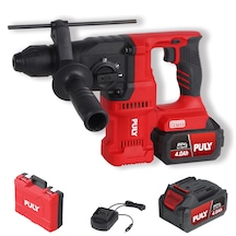 Puly Professional BLMD-323 20V 2.8J Kömürsüz Akülü Kırıcı Delici Sds Plus 26MM 2x4.0AH Akü Şarj Cihazı ve Pulybox Çanta