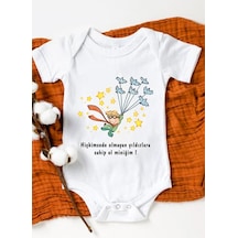 Tuğbababy Baby Küçük Prens Baskılı Bebek Body Zıbın Kız Erkek Beyaz