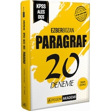 Pegem Yayınları Ezberbozan Kpss Ales Dgs Paragraf 20 Deneme