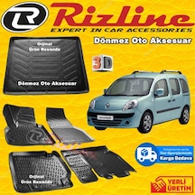 Kangoo 2 3D Paspas + Bagaj Havuzu Siyah 2008-2014 Arası Rizline N11.21680