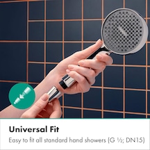 1.60 M - Metaflex Shower Hose 1.60 M, Anti-kink And Flexible, Chrome Effect Coil Wrap 28266000 krom
