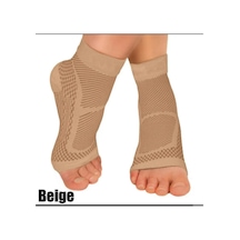Yıwu 1 Çift Parmaksız Basınç Çorapları, Basınç Ayak Bileği Kılıfları Renk : Bej Beden : S/m