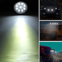 Carub Lamba Çalışma Lambası Mini Off-road Led Işık Projektör 10-30v 27w 9 Led Ip67 Yuvarlak Siyah Br3010506 1 Adet