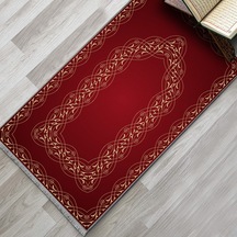 Evaşk EVAŞK609C80 Namazlık Dokuma Halı Kaymaz Muslumana Seccade Kırmızı