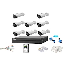 Dahua 8 Kameralı 2 Mp Starlight İp Güvenlik Kamera Seti