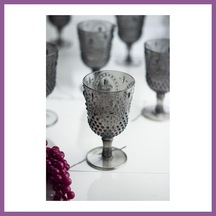 Bezos Akrilik Füme Tekli Kadeh & Su Meşrubat Kahve Yanı Bardağı 450 Ml Cam Değildir Rengaren