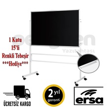 Penguen Mobil Ayaklı Tek Yüzlü Laminat Kara Tahta Ölçü 120X200