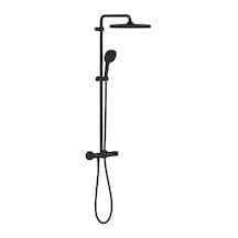 Grohe Tempesta Cube Duş Sistemi Termostatik Duş Bataryalı Mat Siyah - 266892431 Siyah