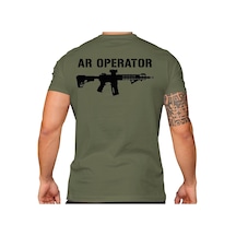 Alfa Giyim Ar Operatör Baskılı Tişört Haki