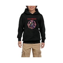 Hataraku Maou Sama Siyah Çocuk Kapşonlu Sweatshirt Siyah