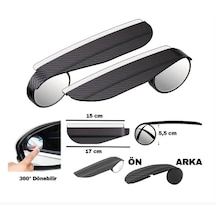 Carub Ayna Üstü Şapkalı Kör Nokta Geçme Carbon 2li