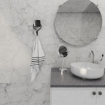 Decorev Dekoratif Yapıştırmalı Banyo- Mutfak Metal Tekli Kancalı Askı Siyah Pratik Vidasız Montaj Dc-5052 Siyah