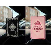 Maça As Ve Arabada Prenses Var - İkili Oto Kokusu - Dekoratif Araç Kokusu Ve Aksesuarı