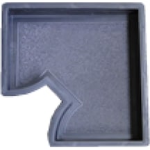 Plastik Parke Taşı Kalıbı Tekli Yıldız Çerçeve 4,5 Cm (10 Ad)