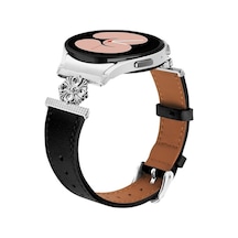 Tongxida Samsung Galaxy Uyumlu İzle 5 Pro 45mm / İzle 5 44mm / 40mm Hızlı Serbest Bırakma Konnektörlü Hakiki İnek Deri Kayış İçin Wat