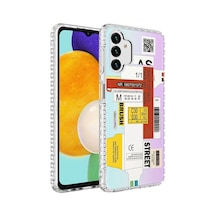 Samsung Uyumlu A13 4G Kılıf Airbag Kenarlı Renkli Desenli Silikon Eleg
