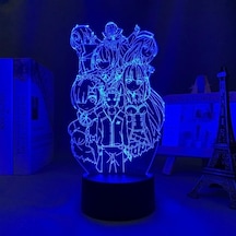 Goldenqian Manga 3d Işık Yeniden Sıfır Başlangıç Hayat Başka Bir Dünyada Yatak Odası Dekor Için Led Gece Lambası Doğum Günü Hediyesi Odası Deco Masa Lambası Anime 1zeıew Siyah