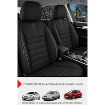 Gm Design Oniks Tay Tüyü Oto Koltuk Kılıfı - Hyundai İ20-i30-accent-blue-era-getz İle Uyumlu Siyah
